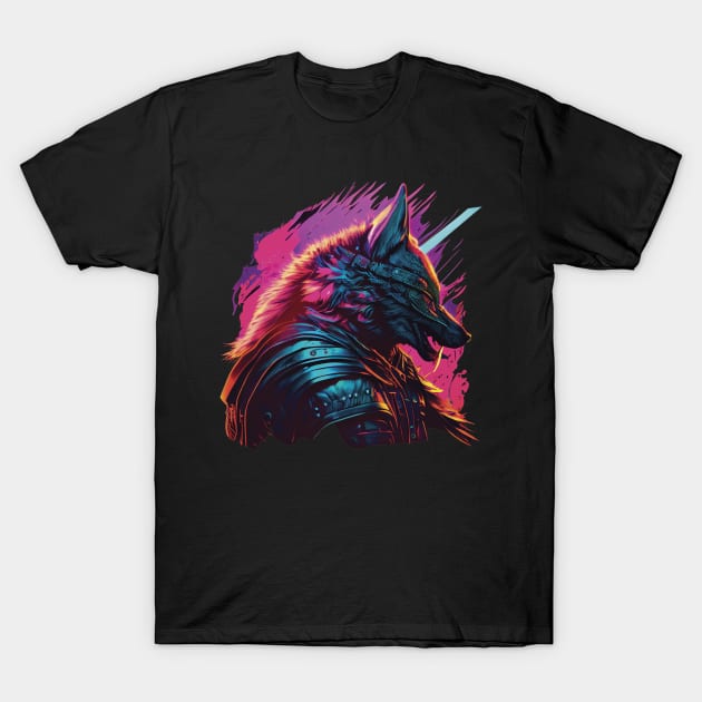 Samurai wolf T-Shirt by GreenMary Design